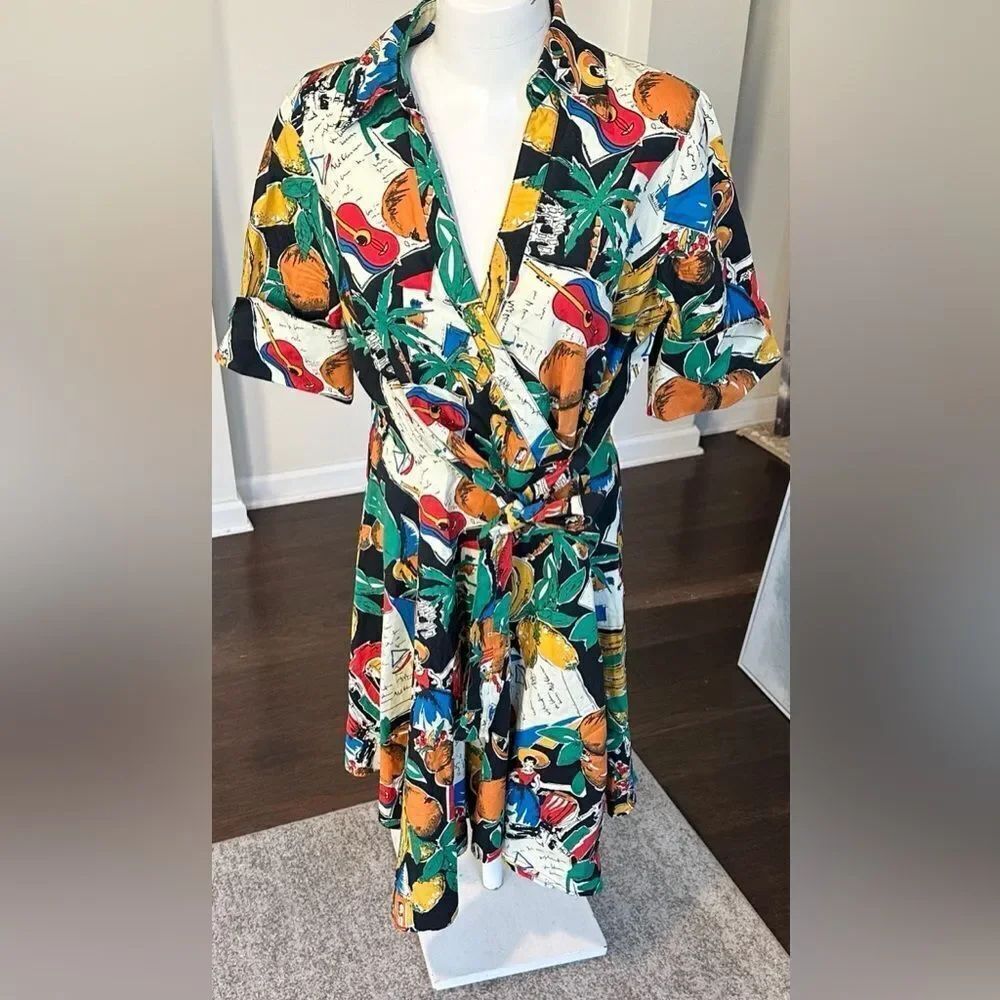 Anthropologie Eva Franco Alejandra Faux Wrap Mini Dress M